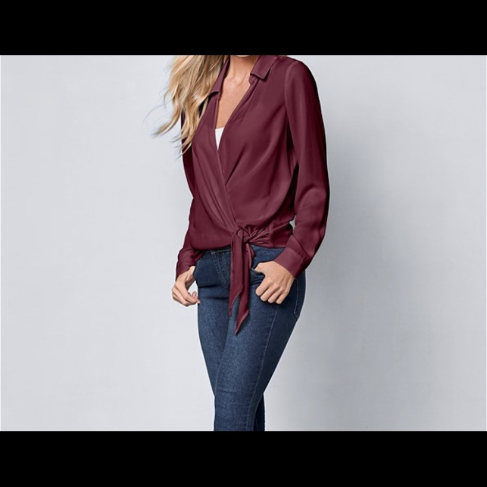 Women’s burgundy blouse